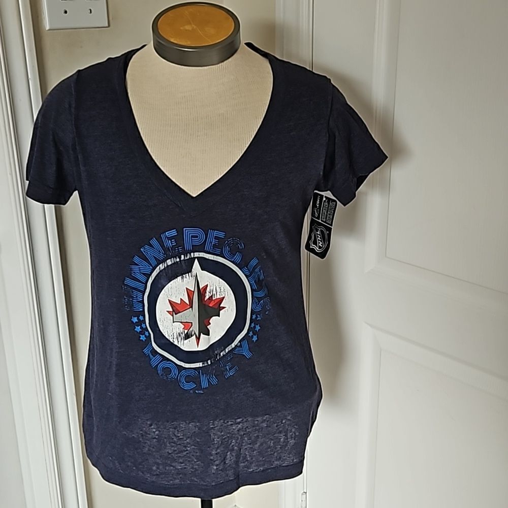 NHL Women's Hockey Winnipeg Jets  Logo Short Sleeves T-Shirt